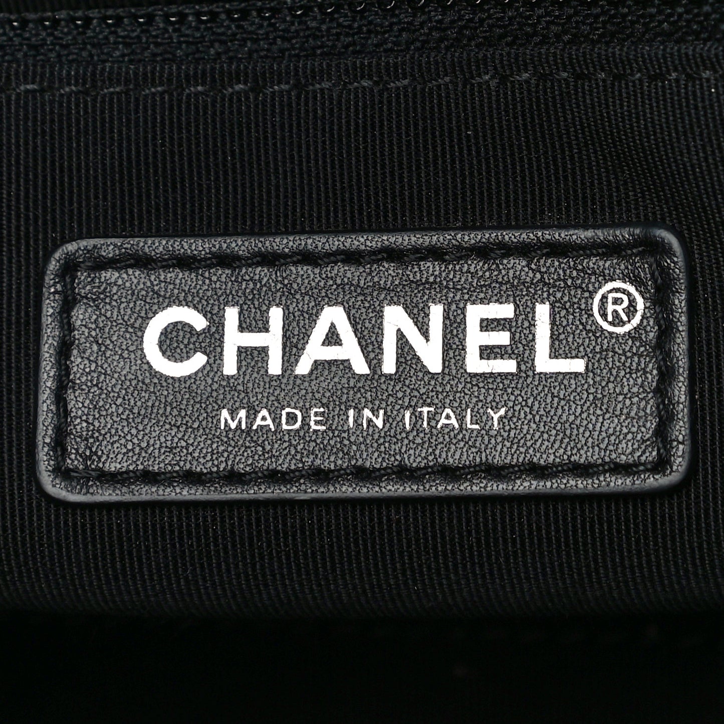 Caviar Stitched Shopping Tote Black