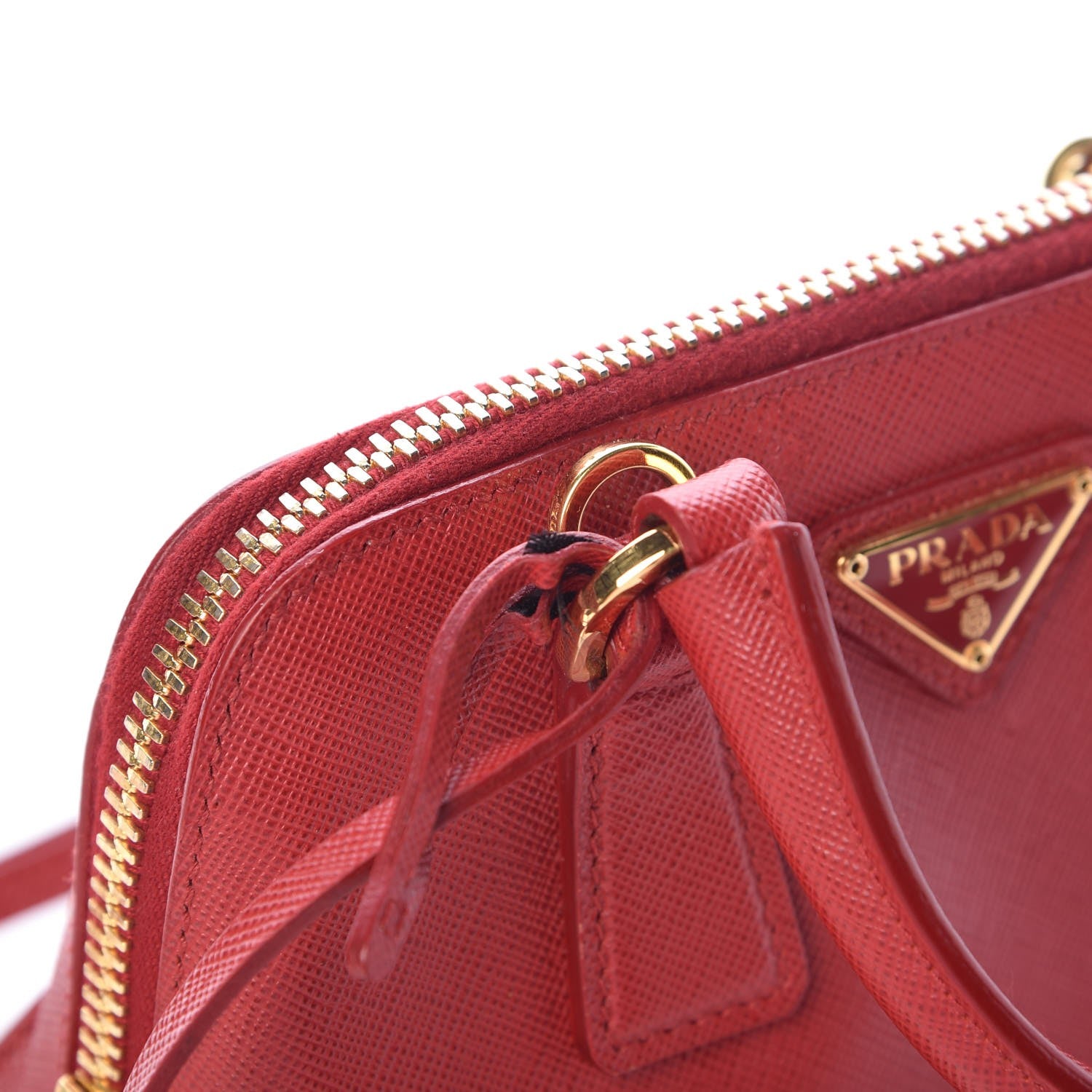Prada Saffiano Lux Mini Promenade Tote Fuoco 19 of 26