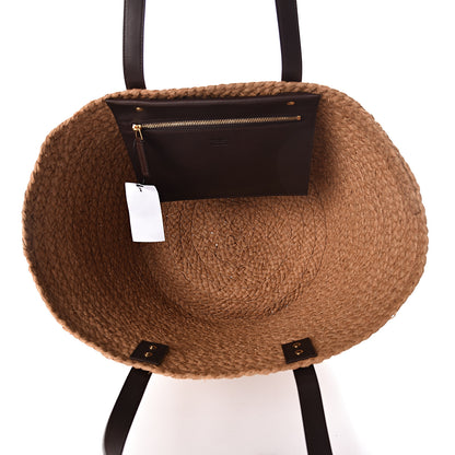 Saint Laurent Raffia Calfskin Medium Panier Tote 5 of 9