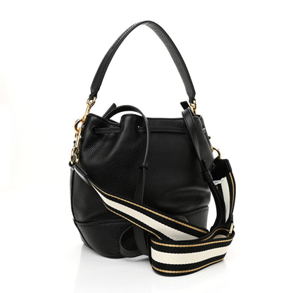 Marc Jacobs Grained Calfskin Lock That Bucket Bag Black 3 of 8