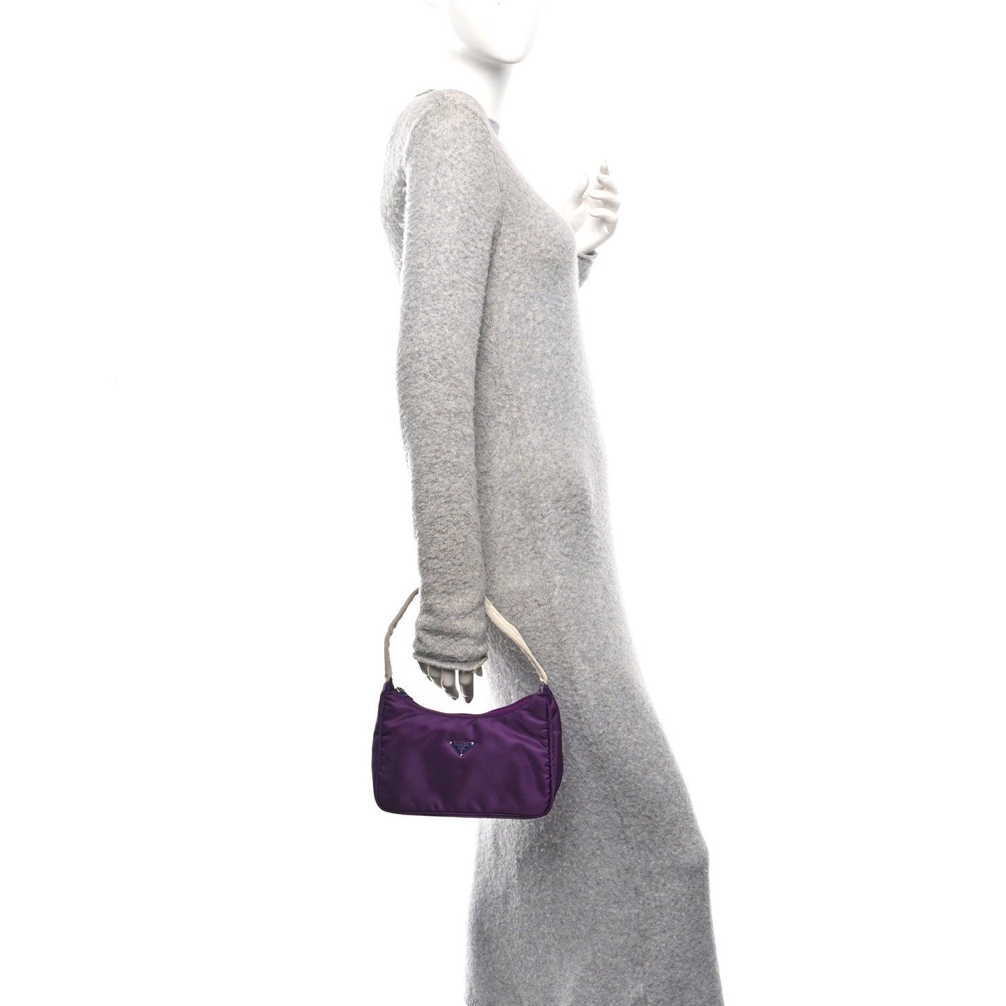Tessuto Nylon Sport Mini Shoulder Bag Malva