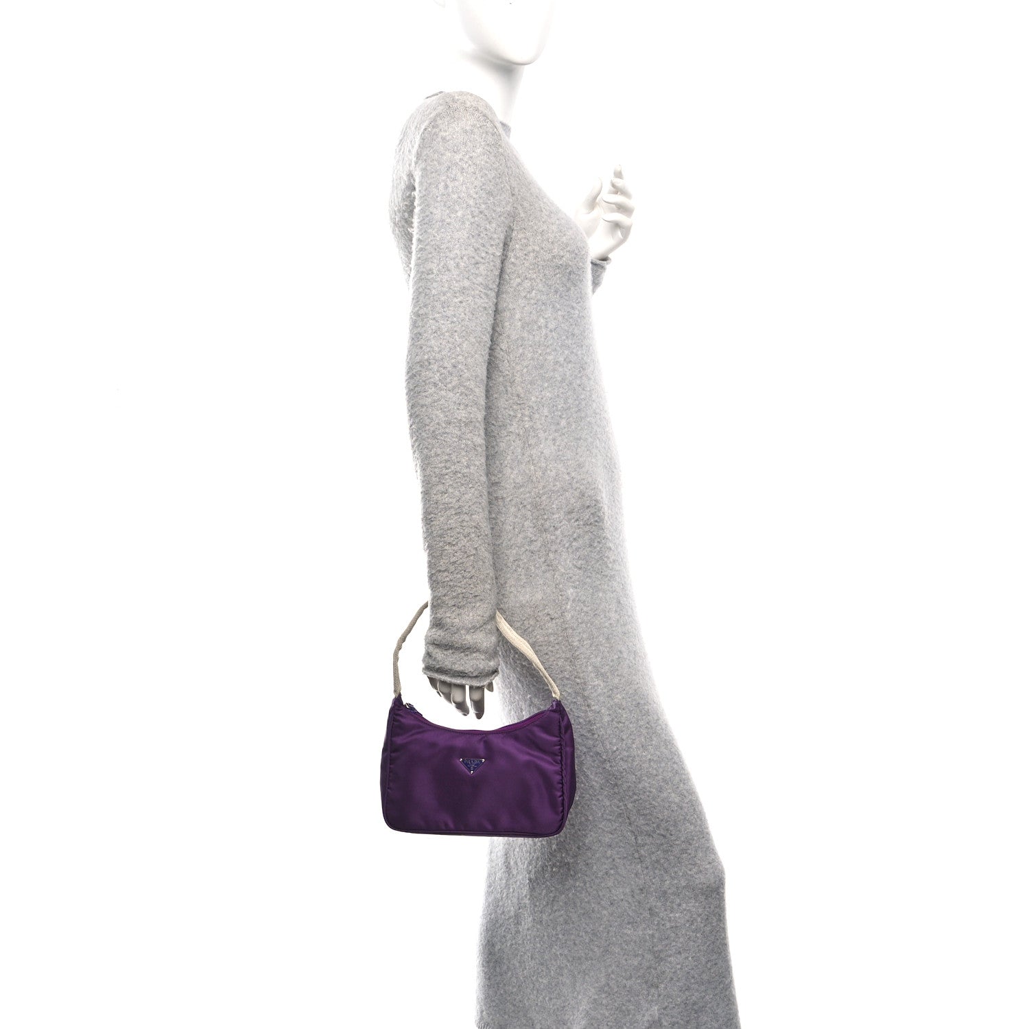 Prada Tessuto Nylon Sport Mini Shoulder Bag Malva 2 of 9