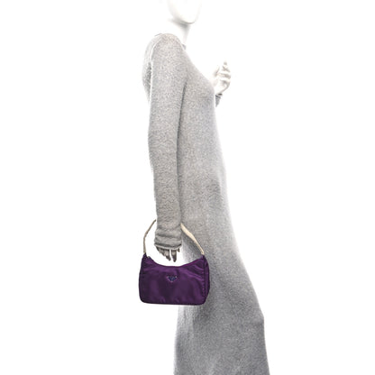 Prada Tessuto Nylon Sport Mini Shoulder Bag Malva 2 of 9
