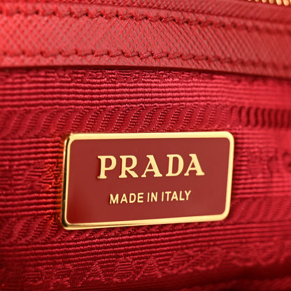 Prada Saffiano Small Galleria Double Zip Tote Fuoco 6 of 10