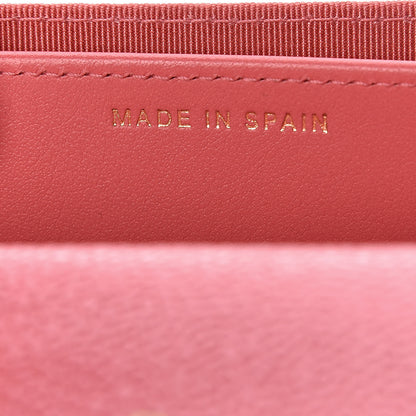 Chanel Caviar Quilted Flap Card Holder Wallet Pink 7 of 8