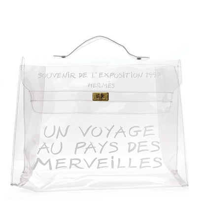 Hermes Vinyl Souvenir De L'Exposition Kelly Transparent 1 of 10