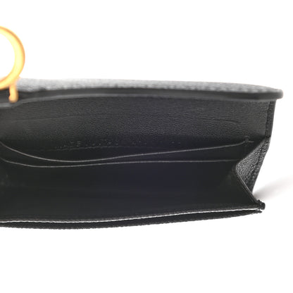 Christian Dior Grained Calfskin Saddle Card Holder Black 5 of 9