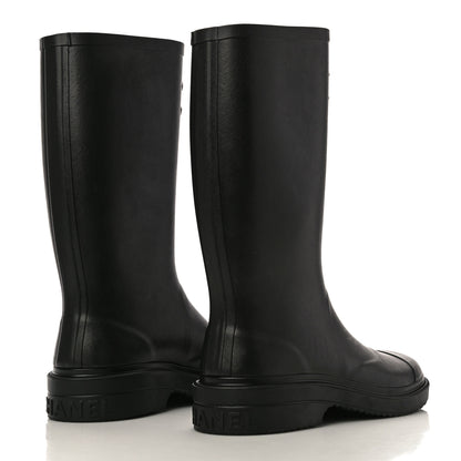 Chanel Caoutchouk CC High Boots 39 Black 3 of 10