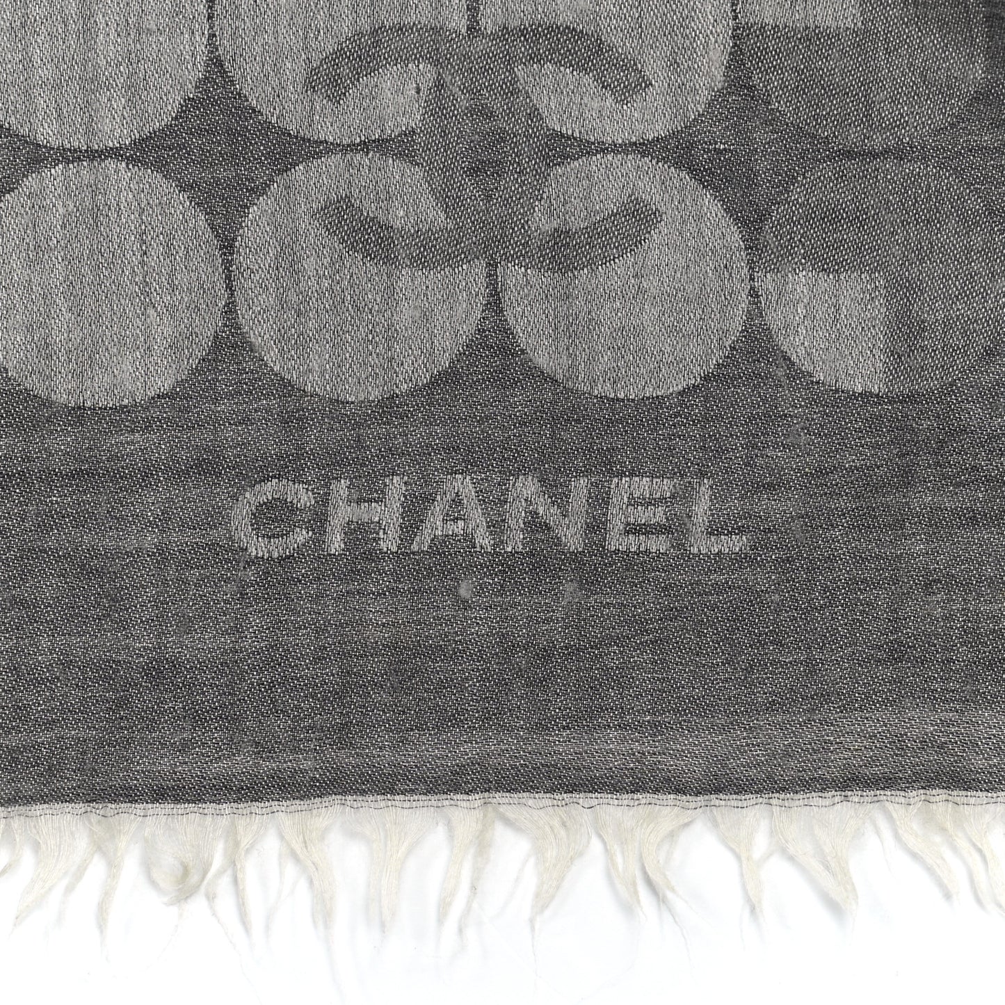 Cashmere Silk CC Scarf Grey