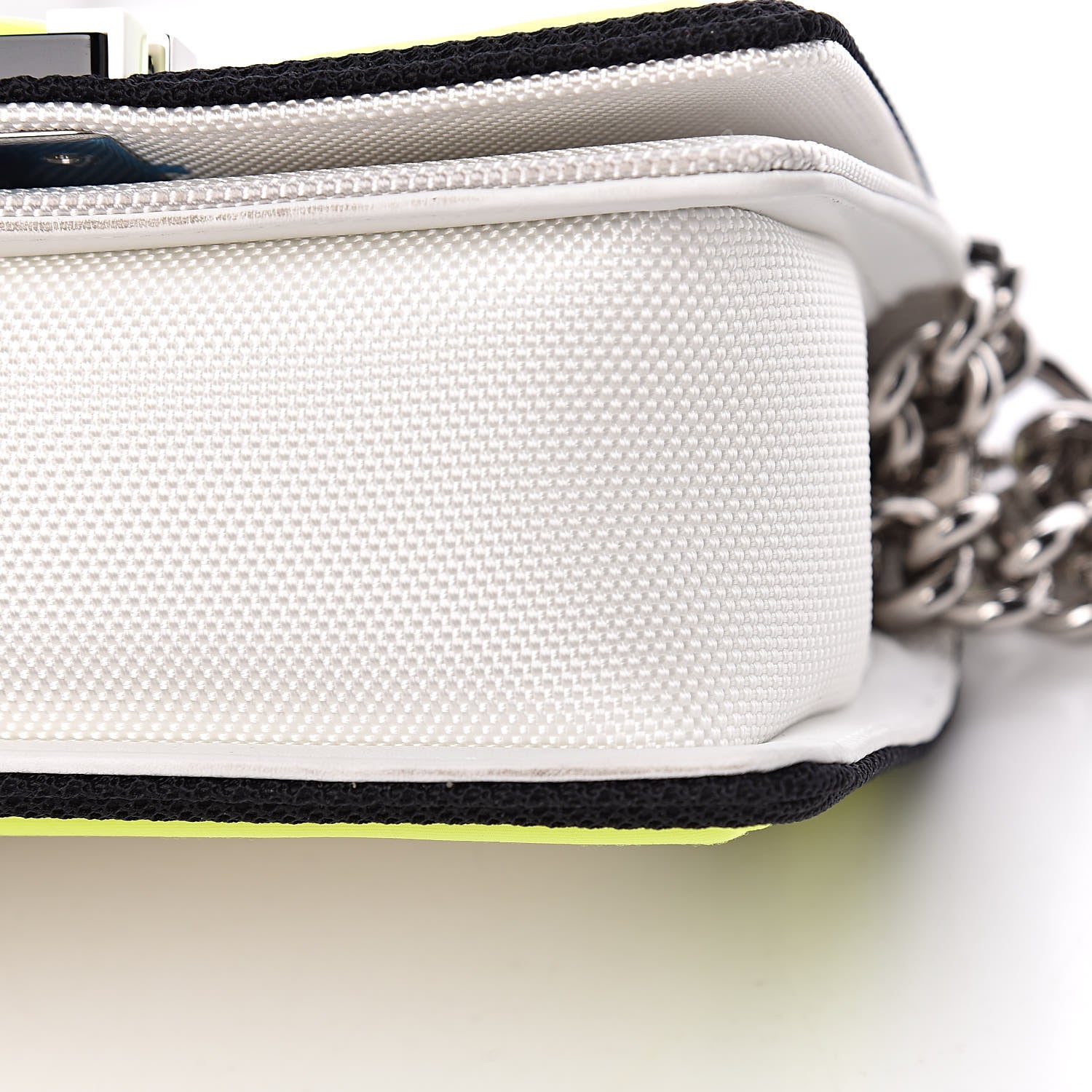 Chanel Canvas Quilted Small Fluo Boy Flap White Black Yellow 13 of 18