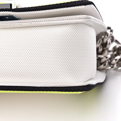 Chanel Canvas Quilted Small Fluo Boy Flap White Black Yellow 13 of 18