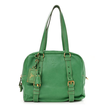 Prada Cervo Logo Embossed Folding Tote Acquamarina 1 of 16