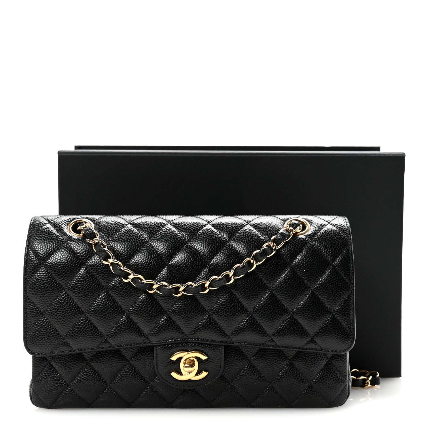Chanel Caviar Quilted Medium Double Flap Black 11 of 11