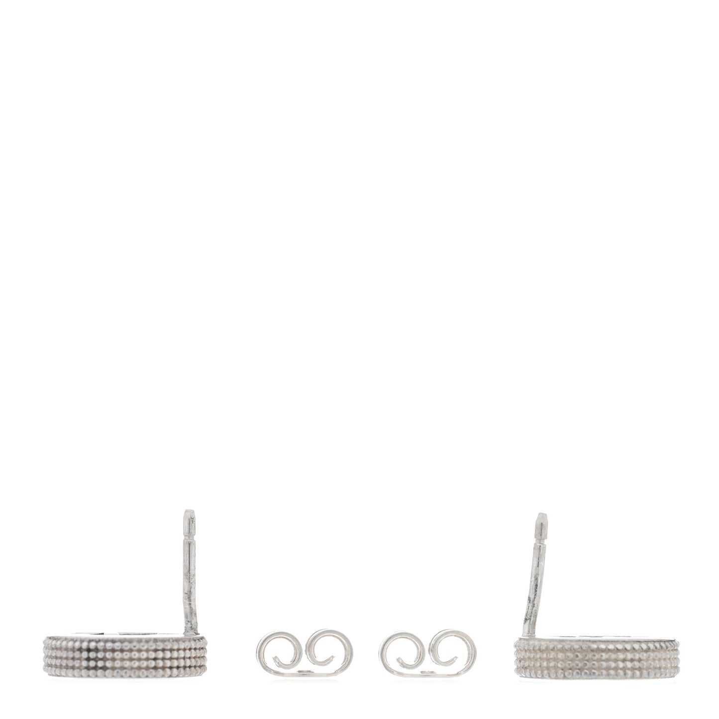 Sterling Silver Interlocking GG Stud Earrings