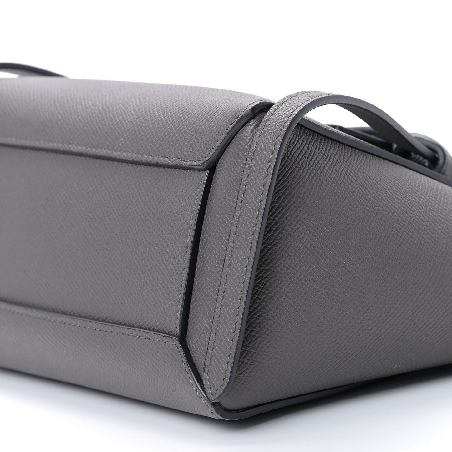Grained Calfskin Nano Belt Bag Grey