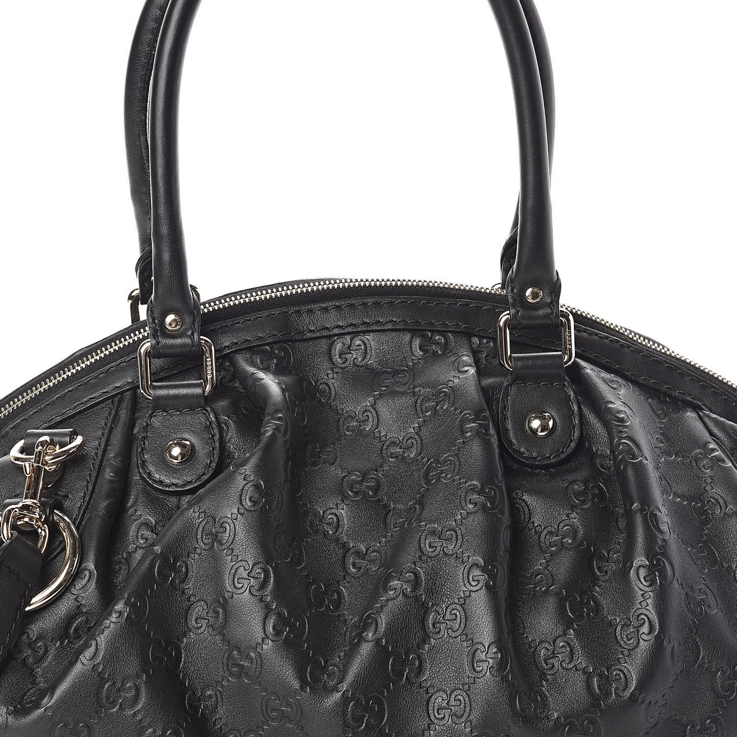 Guccissima Medium Sukey Boston Black