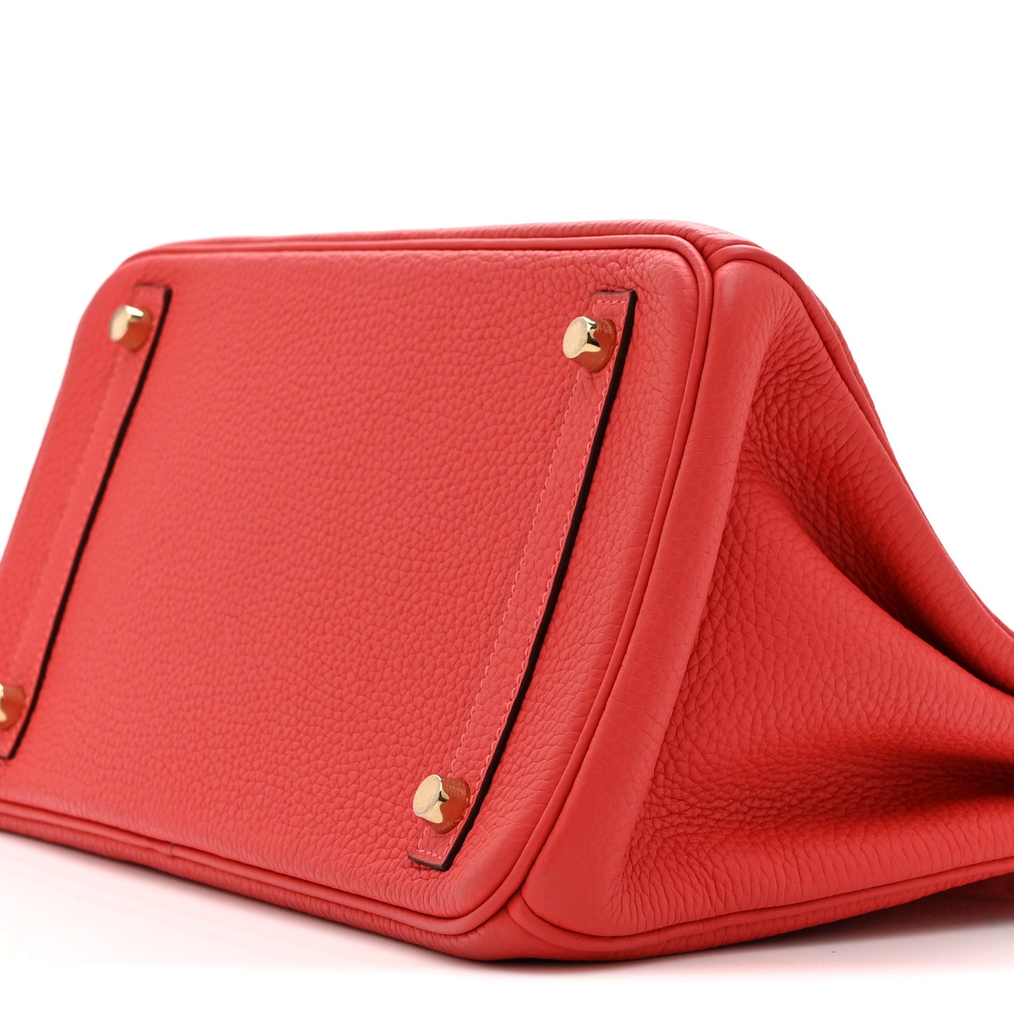 Taurillon Clemence Birkin 30 Rouge Pivoine