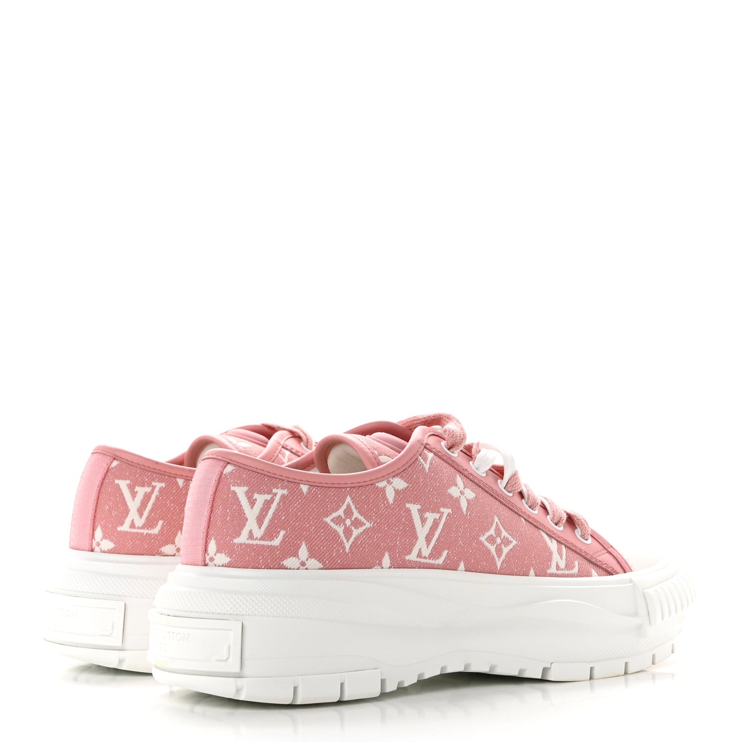 Denim Monogram Squad Sneakers 39.5 Pink