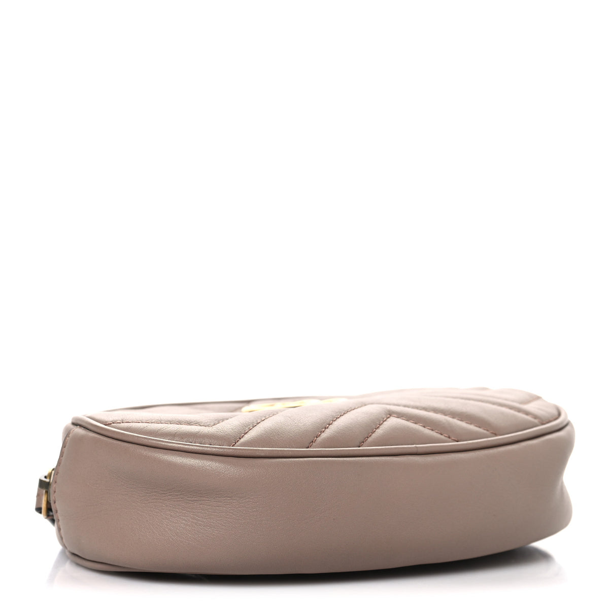 Gucci Calfskin Matelasse GG Marmont Belt Bag 85 34 Porcelain  display picture 2