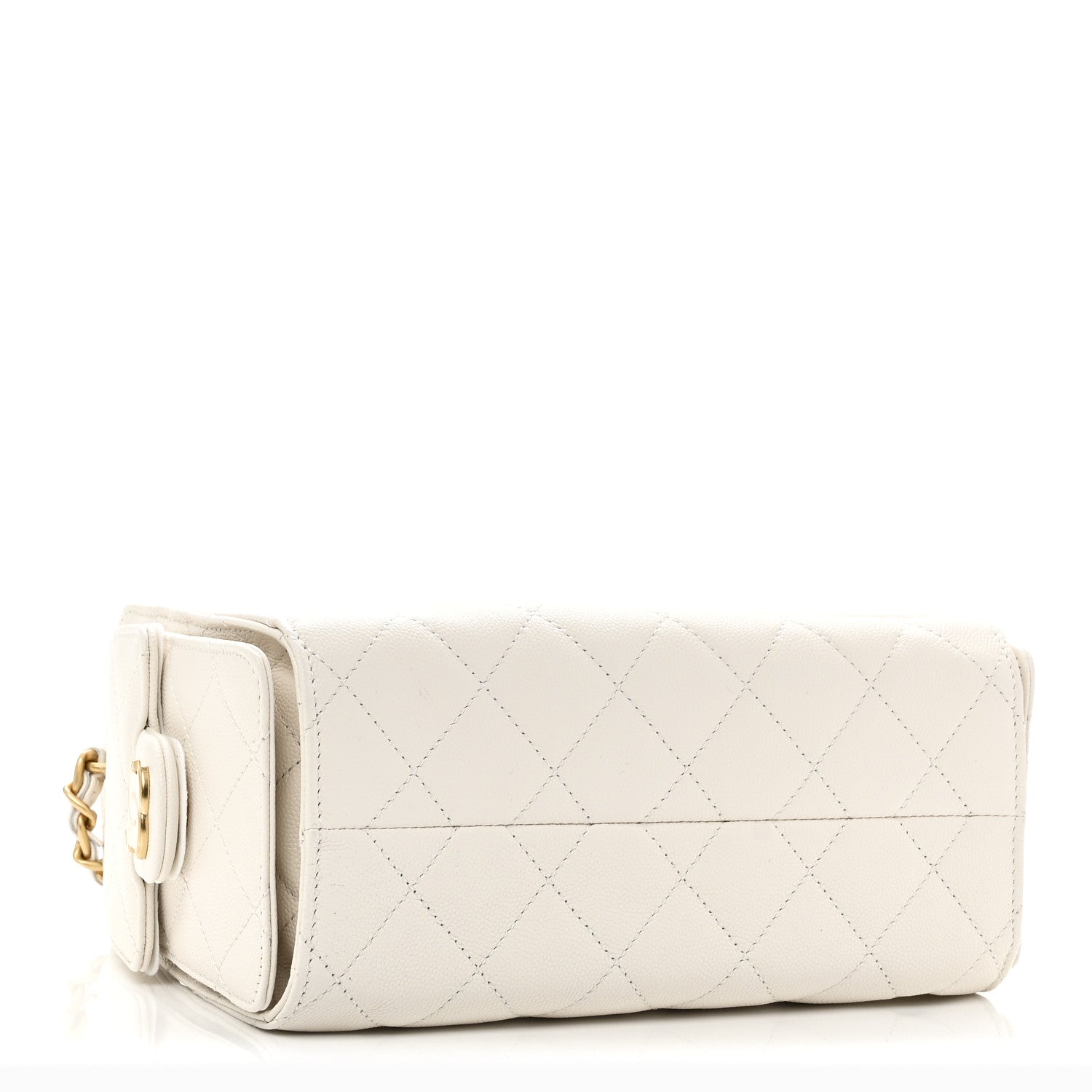 Chanel Caviar Quilted Mini Chanel 25 Handbag White 4 of 11