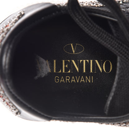 Valentino Garavani Canvas Applique Embroidered Low Top Sneakers 37 Black 7 of 13