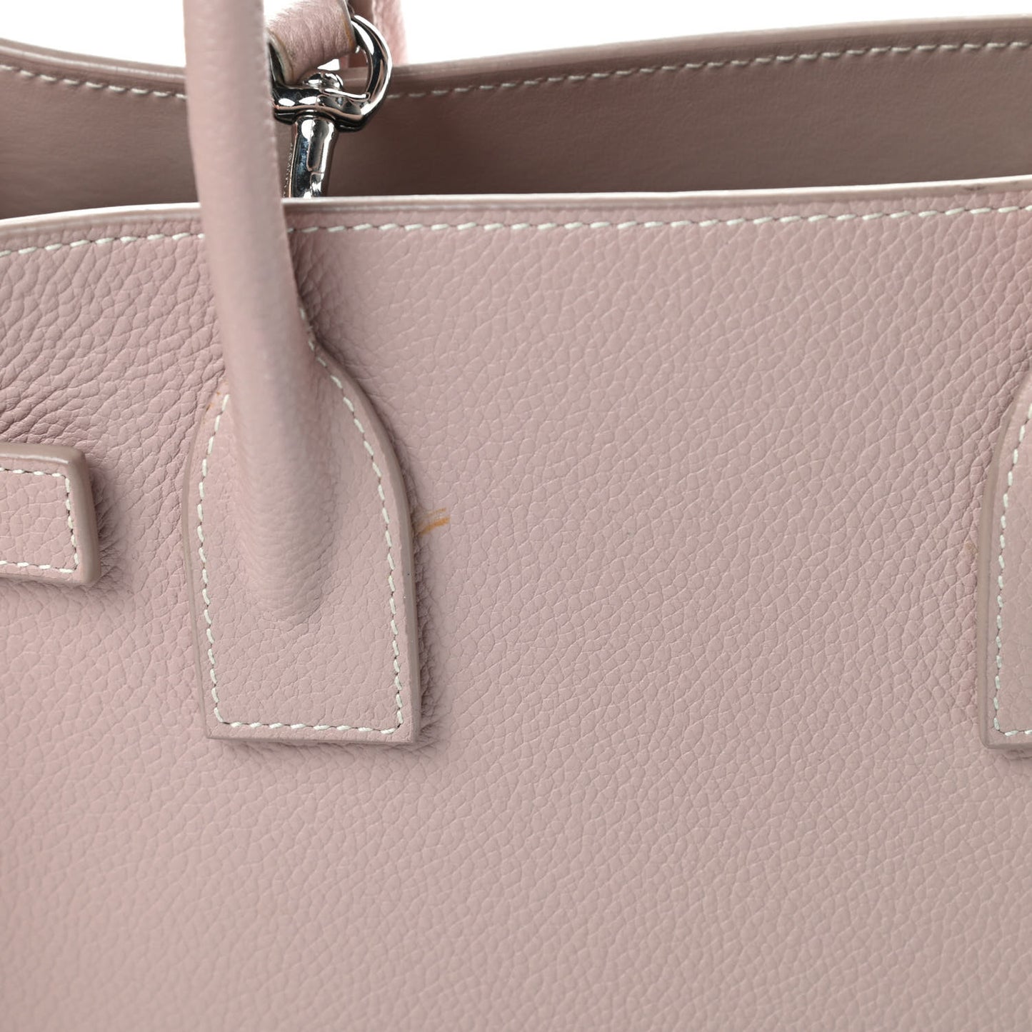 Grained Calfskin Baby Sac De Jour Antique Rose