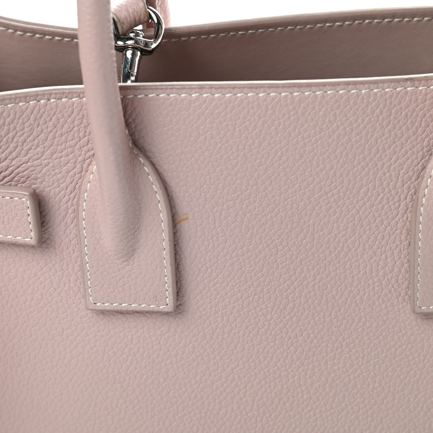 Saint Laurent Grained Calfskin Baby Sac De Jour Antique Rose 13 of 16