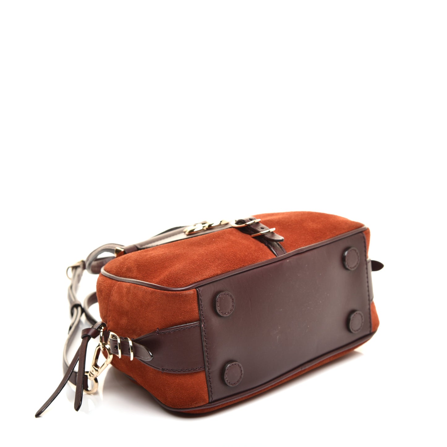 Suede Small Varenne Bowling Bag Brown