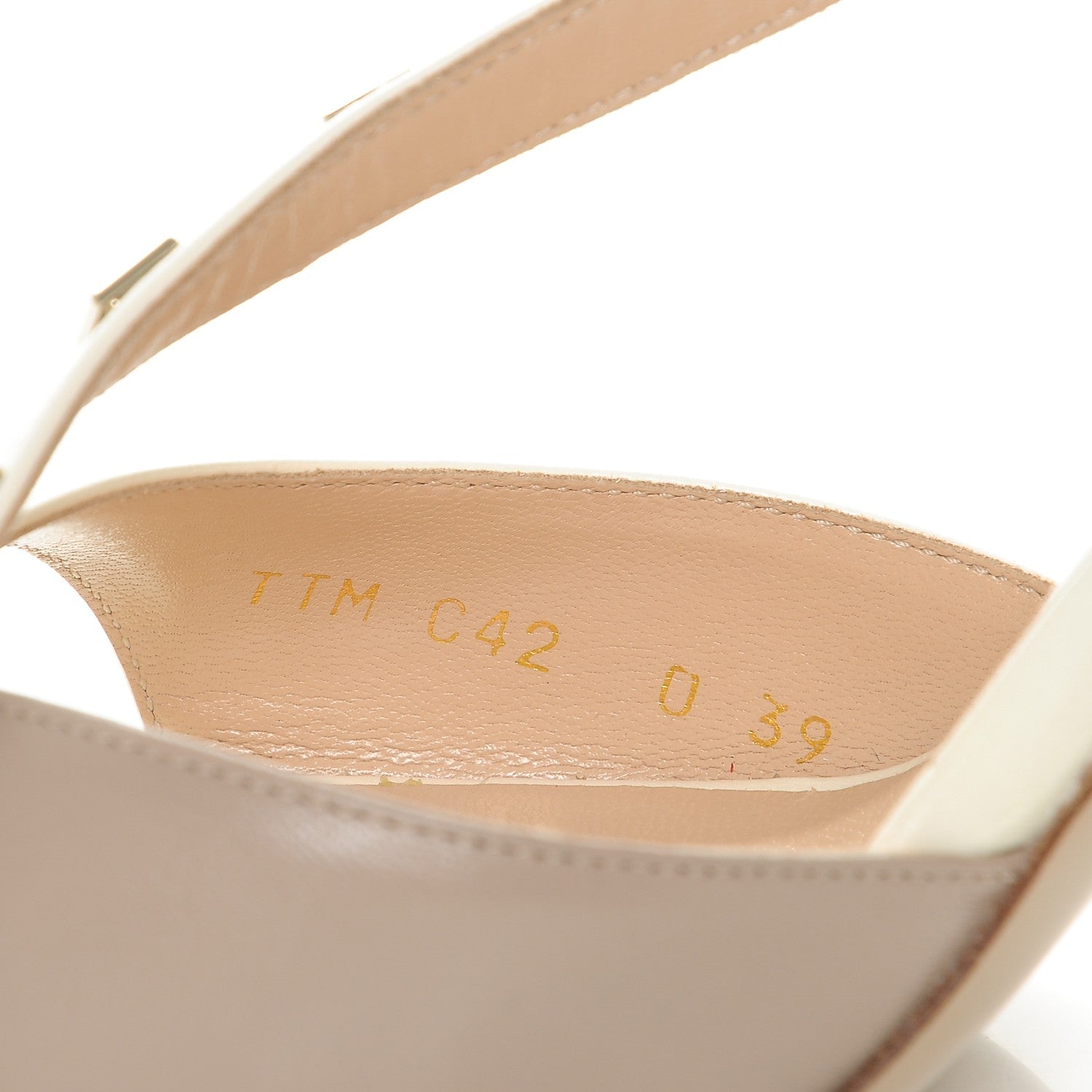 Valentino Garavani Nappa Rockstud Peep Toe Cross Strap D'Orsay 105mm Pumps 39 Ivory 8 of 8