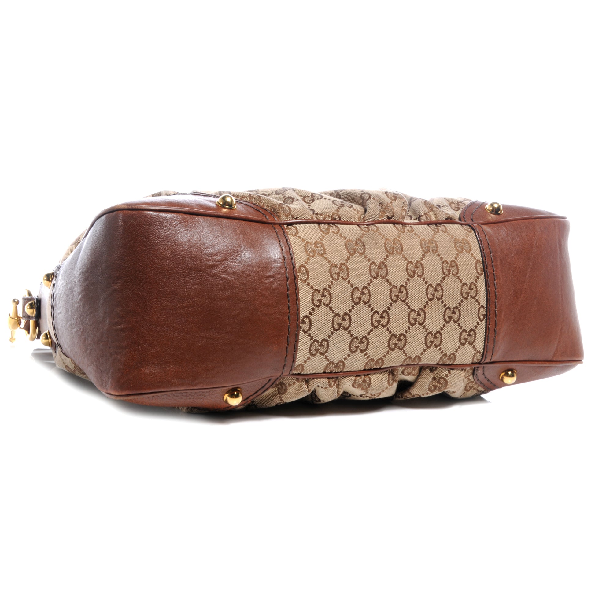 Gucci Monogram Medium Jockey Hobo Brown 4 of 8