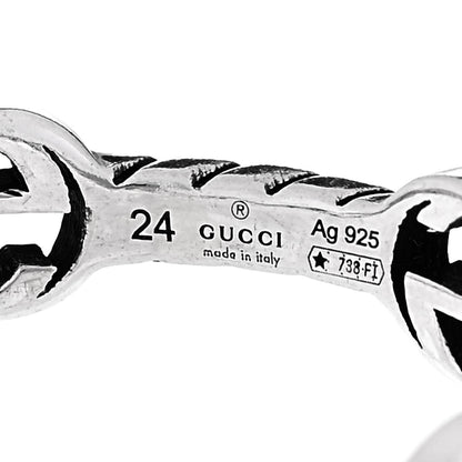 Gucci Sterling Silver Interlocking G Chain Ring 64 10.75 4 of 5