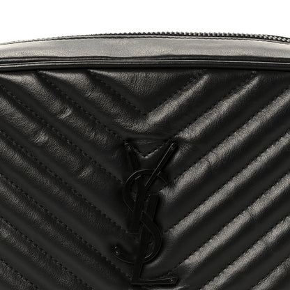 Saint Laurent Calfskin Matelasse Monogram Monochrome Lou Camera Bag Black 8 of 10