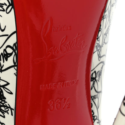 Christian Louboutin Patent Degraloubi Printed Pigalle Follies 100 Pumps 36.5 Black 7 of 7