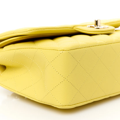 Chanel Caviar Quilted Small Double Flap Light Yellow 10 of 11