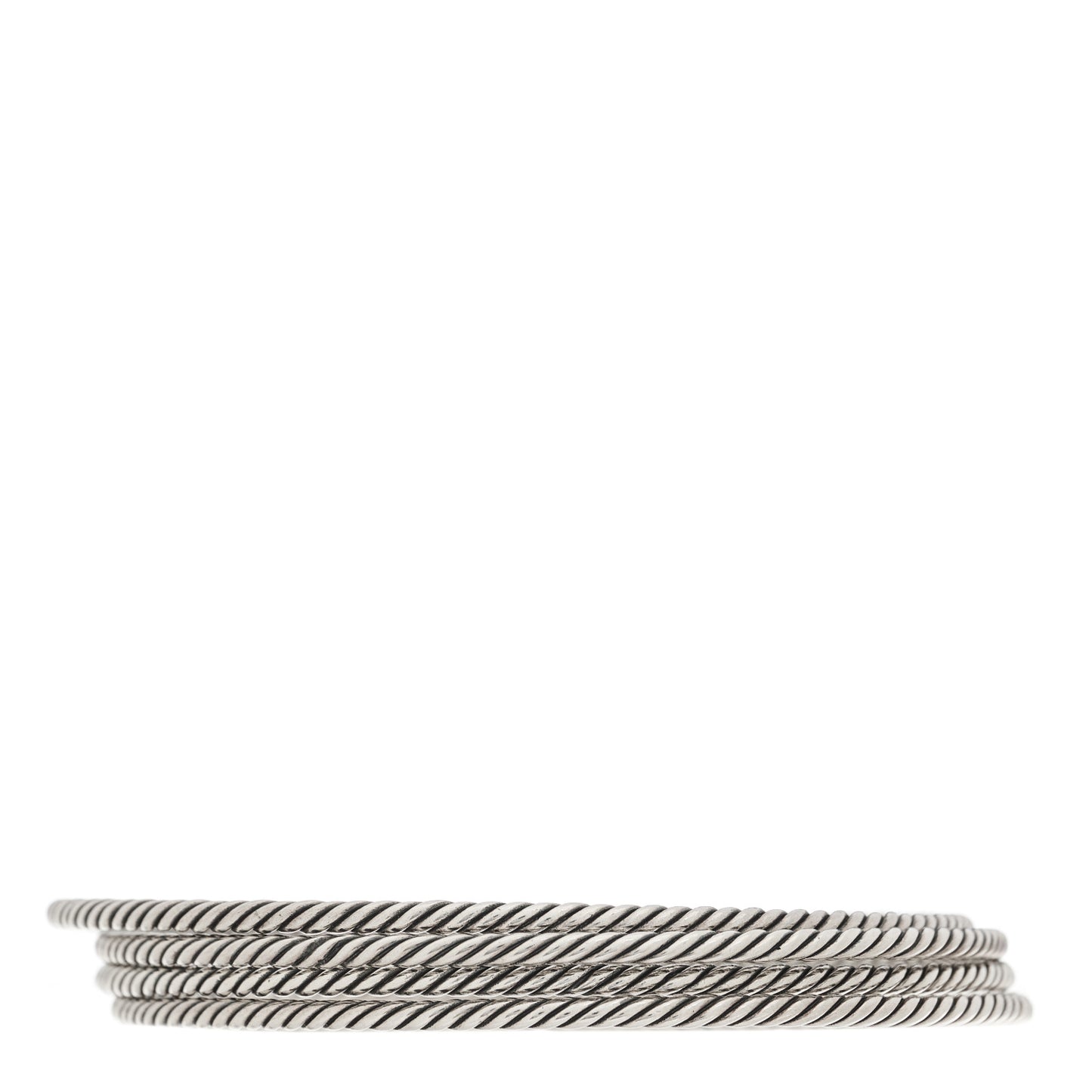 Sterling Silver Cable Classics Bangle Bracelets Set of 4
