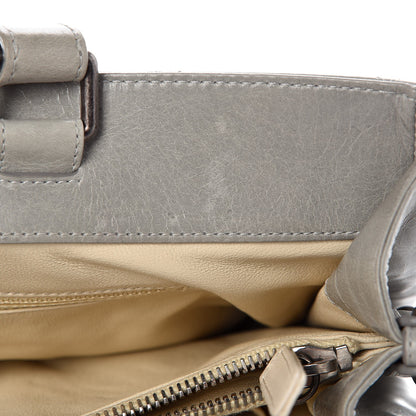 Chanel Glazed Calfskin Boy Satchel Flap Light Grey 10 of 17