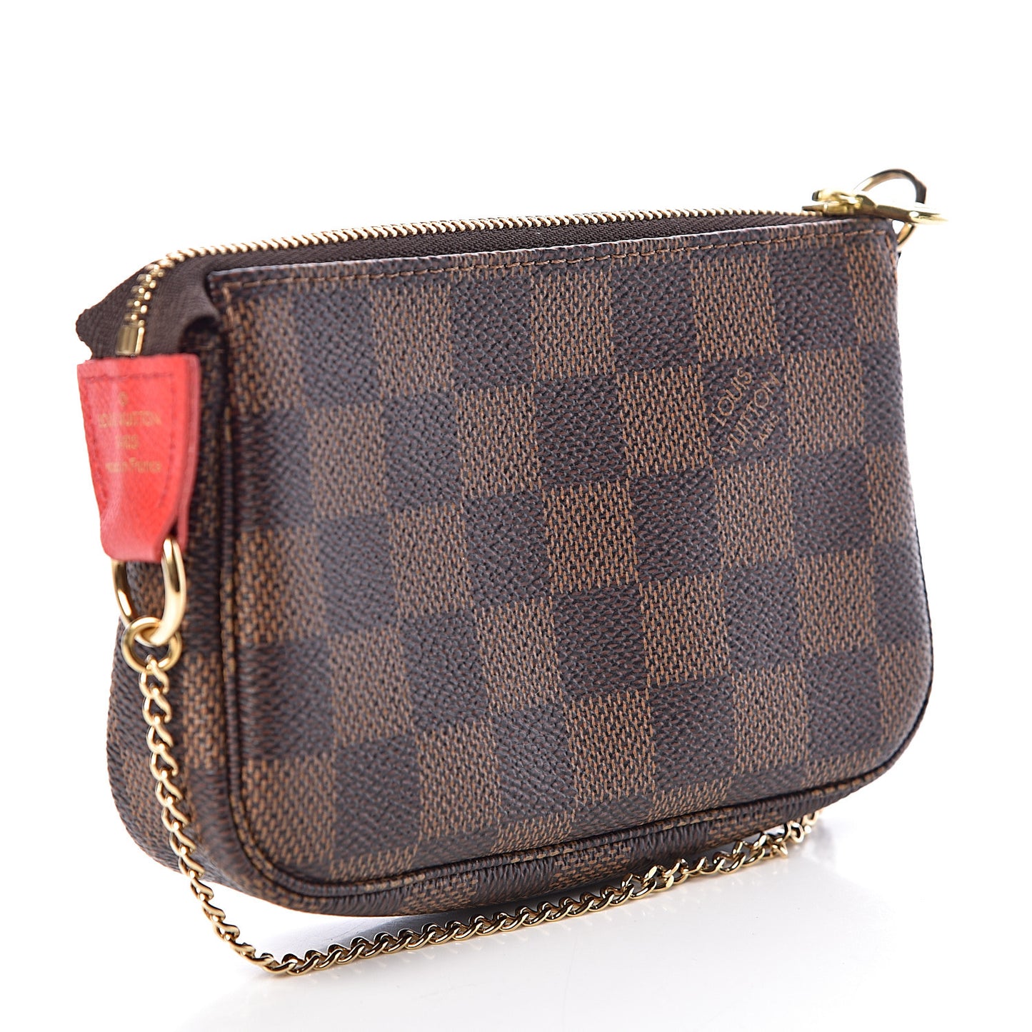 Damier Ebene 2019 Christmas Animation Mini Pochette Accessories Red