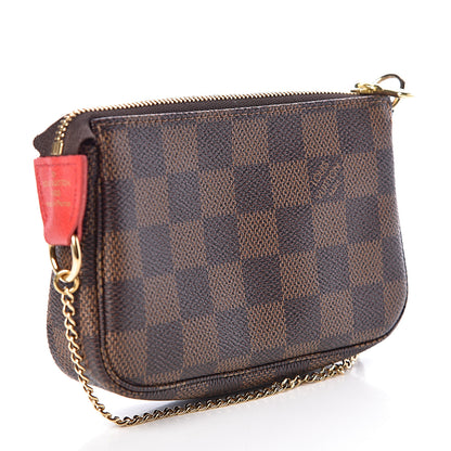 Louis Vuitton Damier Ebene 2019 Christmas Animation Mini Pochette Accessories Red 3 of 8