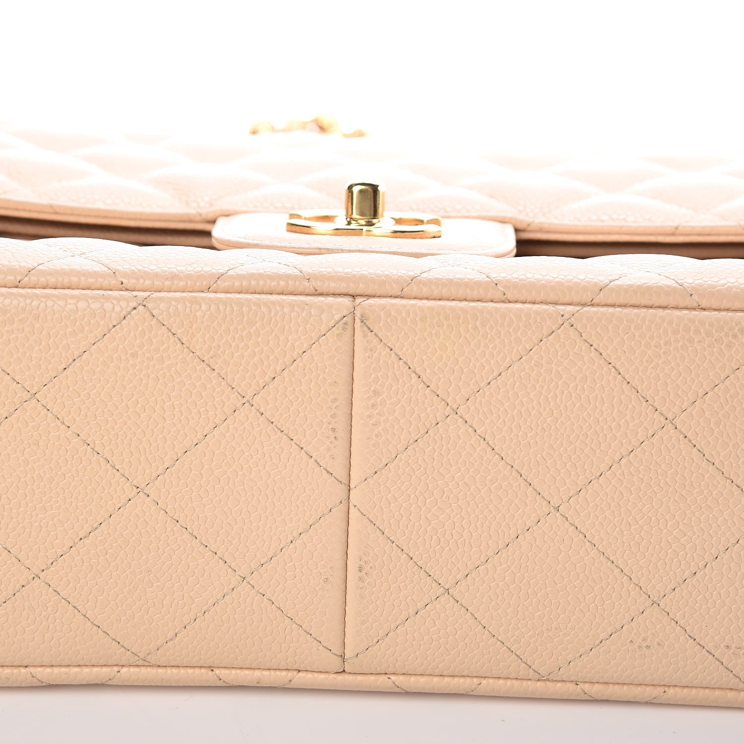 Chanel Caviar Quilted Jumbo Double Flap Beige Clair 10 of 10