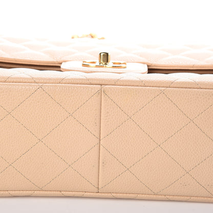 Chanel Caviar Quilted Jumbo Double Flap Beige Clair 10 of 10