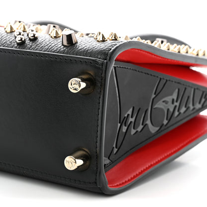 Christian Louboutin Calfskin Spikes Loubinthesky Mini Paloma Black Multicolor 10 of 11