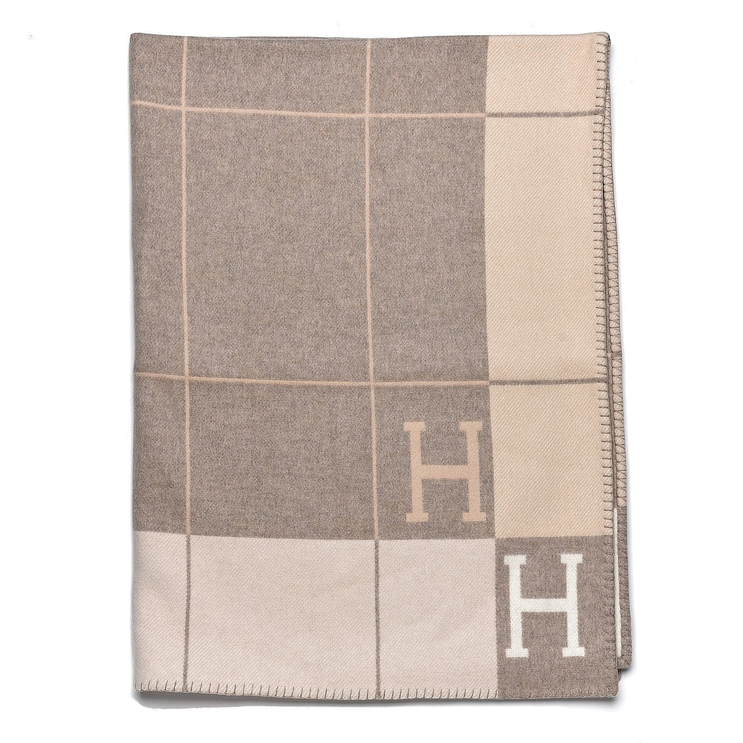 Hermes Wool Cashmere Avalon III Blanket Coco Camomille 1 of 4