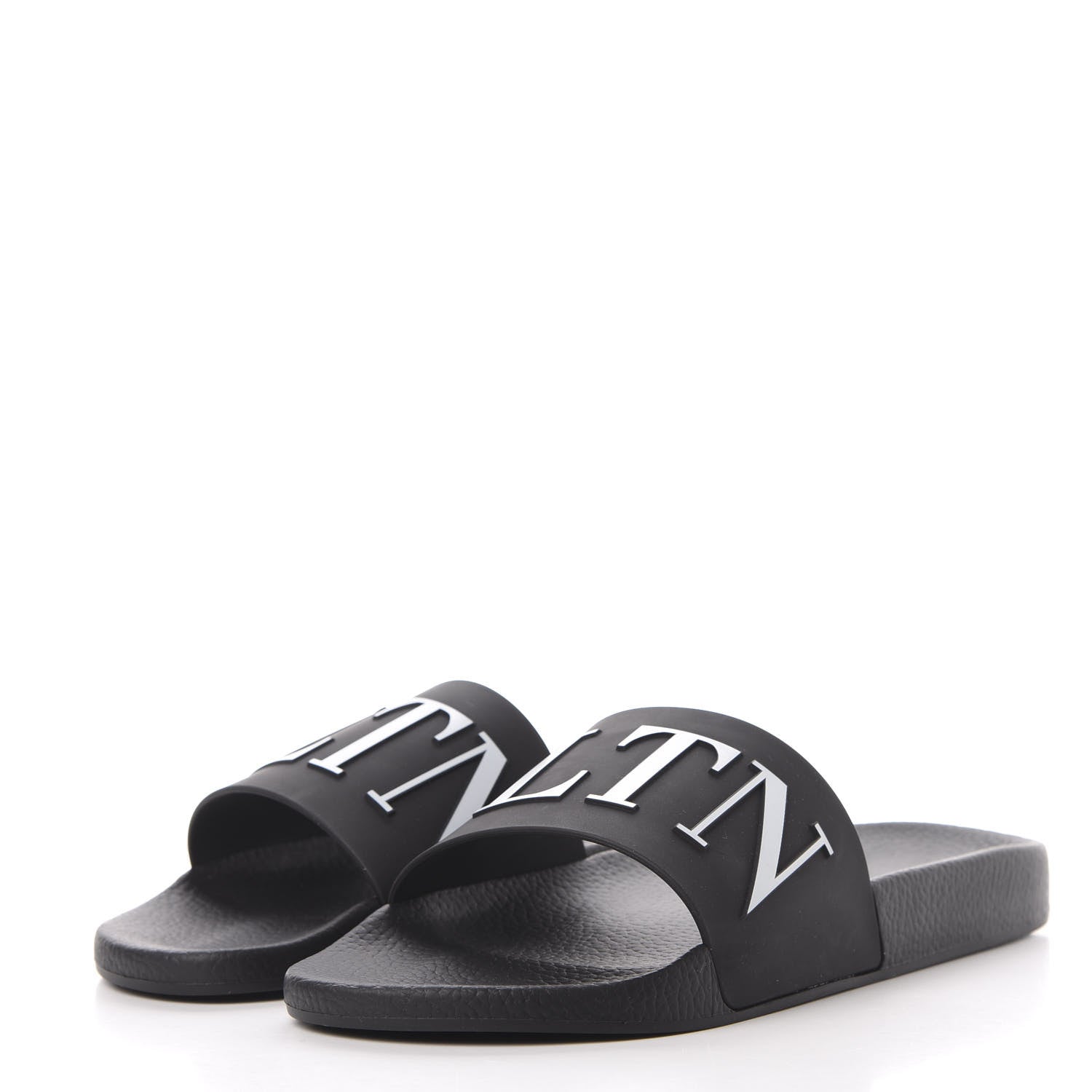 Valentino Garavani Rubber Mens VLTN Pool Slide Sandals 45 Black 2 of 10