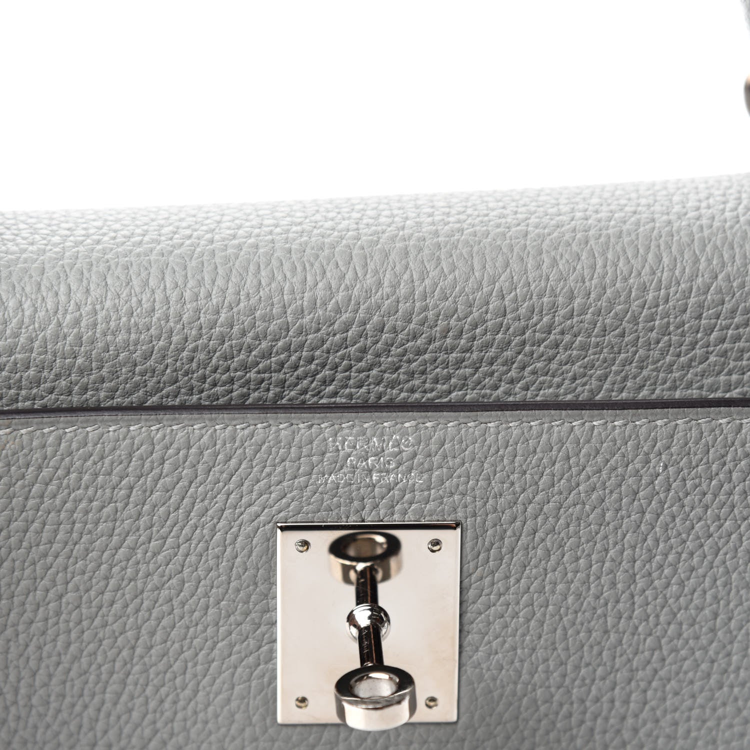 Hermes Togo Kelly Retourne 28 Gris Mouette 8 of 11