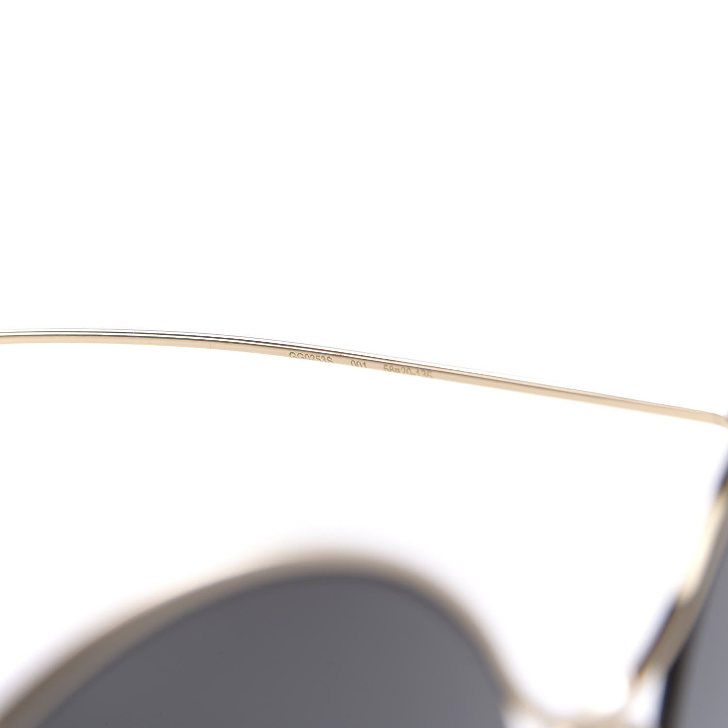 Gucci Round Pearl Tip Sunglasses GG0253S Gold 7 of 8