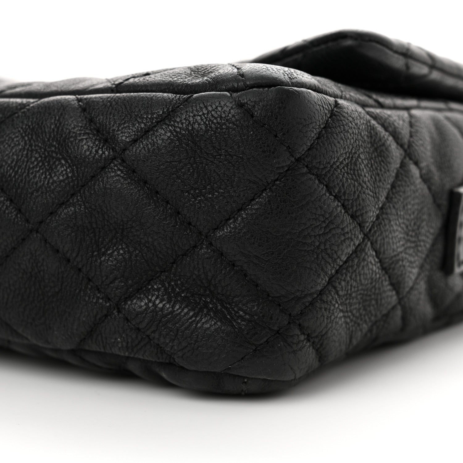 Chanel Calfskin Quilted Jumbo Easy Reissue Messenger Flap Black 10 of 12