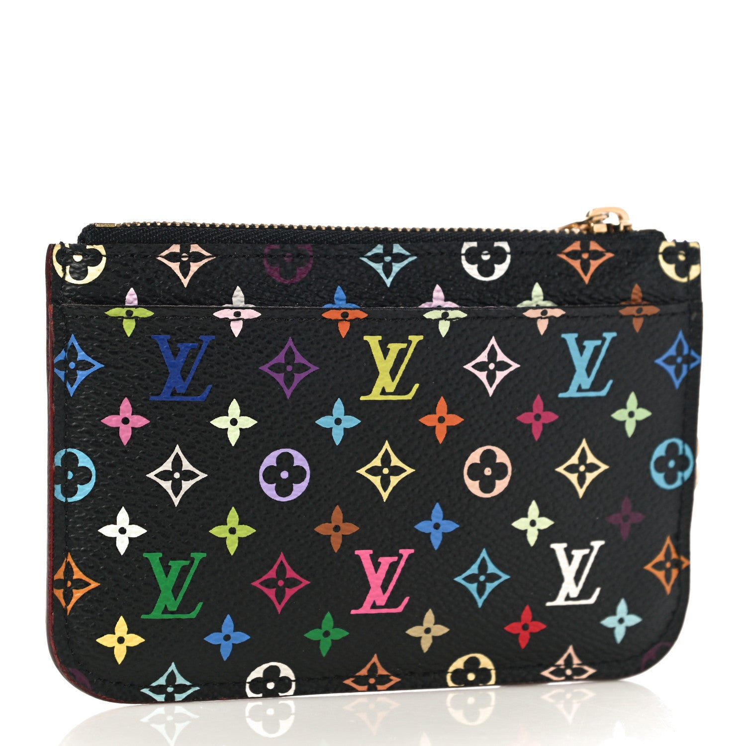 Louis Vuitton Monogram Multicolor Key Pouch Black Violet 3 of 9