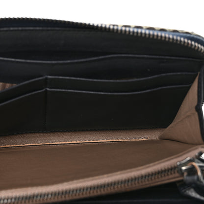 Bottega Veneta Ayers Intrecciato Ayers Zip Around Wallet Blue 5 of 6