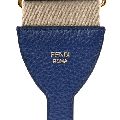 Fendi Ribbon Vitello Volanato FF Embroidered Adjustable Strap You Nuvola Blue 3 of 6