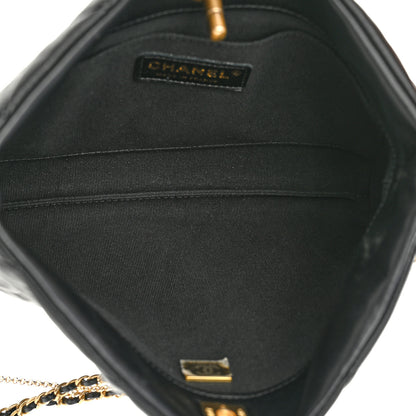 Chanel Lambskin Quilted Crush on Chains Hobo Black 5 of 11